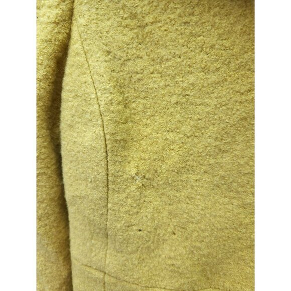 Lands End Womens Yellow Wool Blend Button-Up Coat Size 4 - Picture 3 of 5
